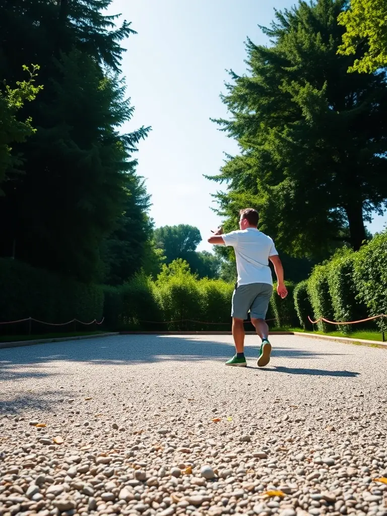 A picture of Valadins members engaged in a friendly game of pétanque, highlighting the social aspect of the organization's activities.